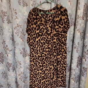 Leopard Print Midi Dress